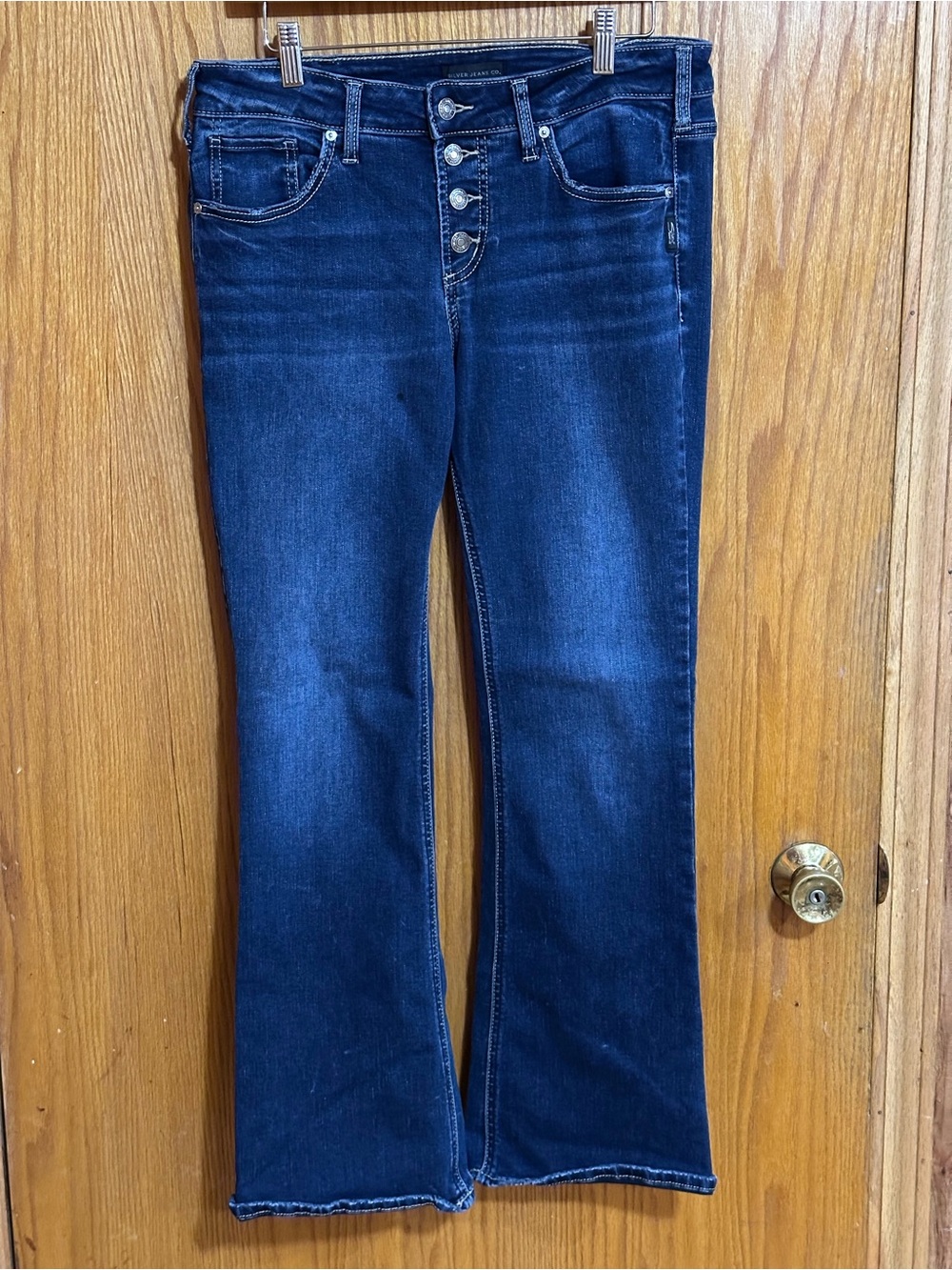 Silver Y2K Jeans Suki sz 32/31 Dark Blue bootcut Button-Fly Jeans